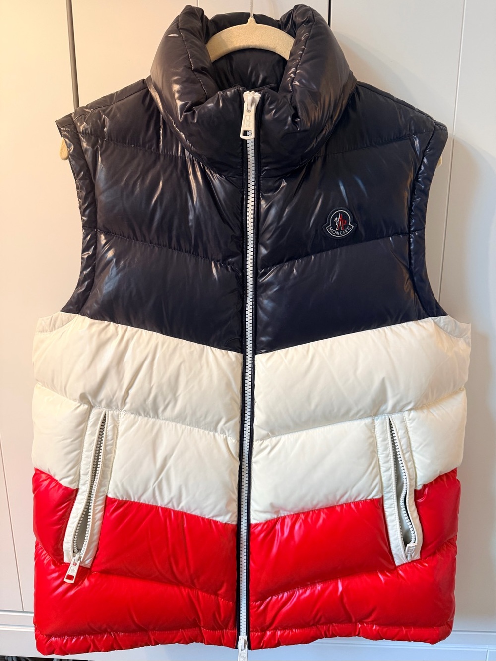 Moncler x Kith Pelat Gilet Vest Black White Red Size S Authentic